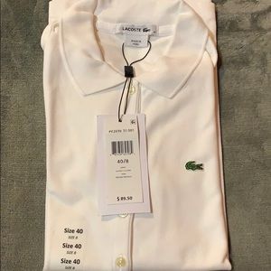 ❌ SOLD ❌WHITE LACOSTE BUTTON UP NEVER WORN